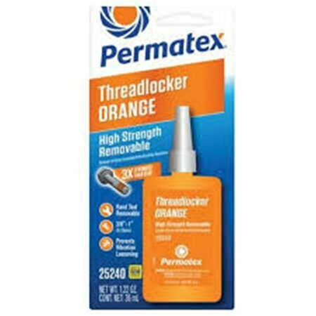 PERMATEX 35 ml High Strength Orange Removable Threadlocker PE441364
